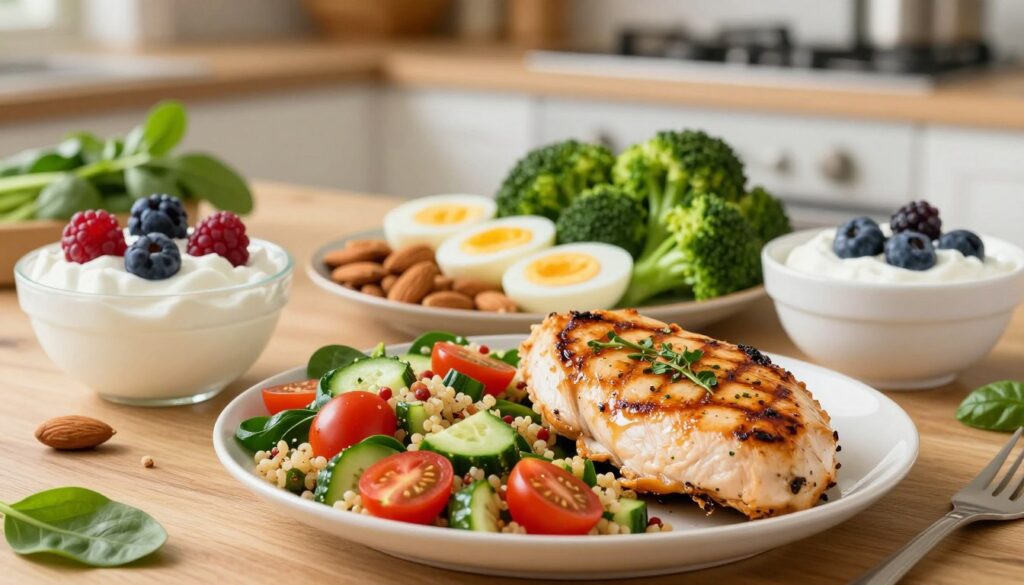 7 Days of healthy eating with high protein diet
